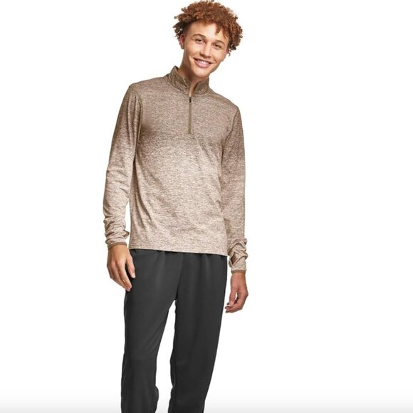 NWT C9 Champion Men's Elevated Train Zip Layer, Midway Brown Heather, M - Picture 10 of 10